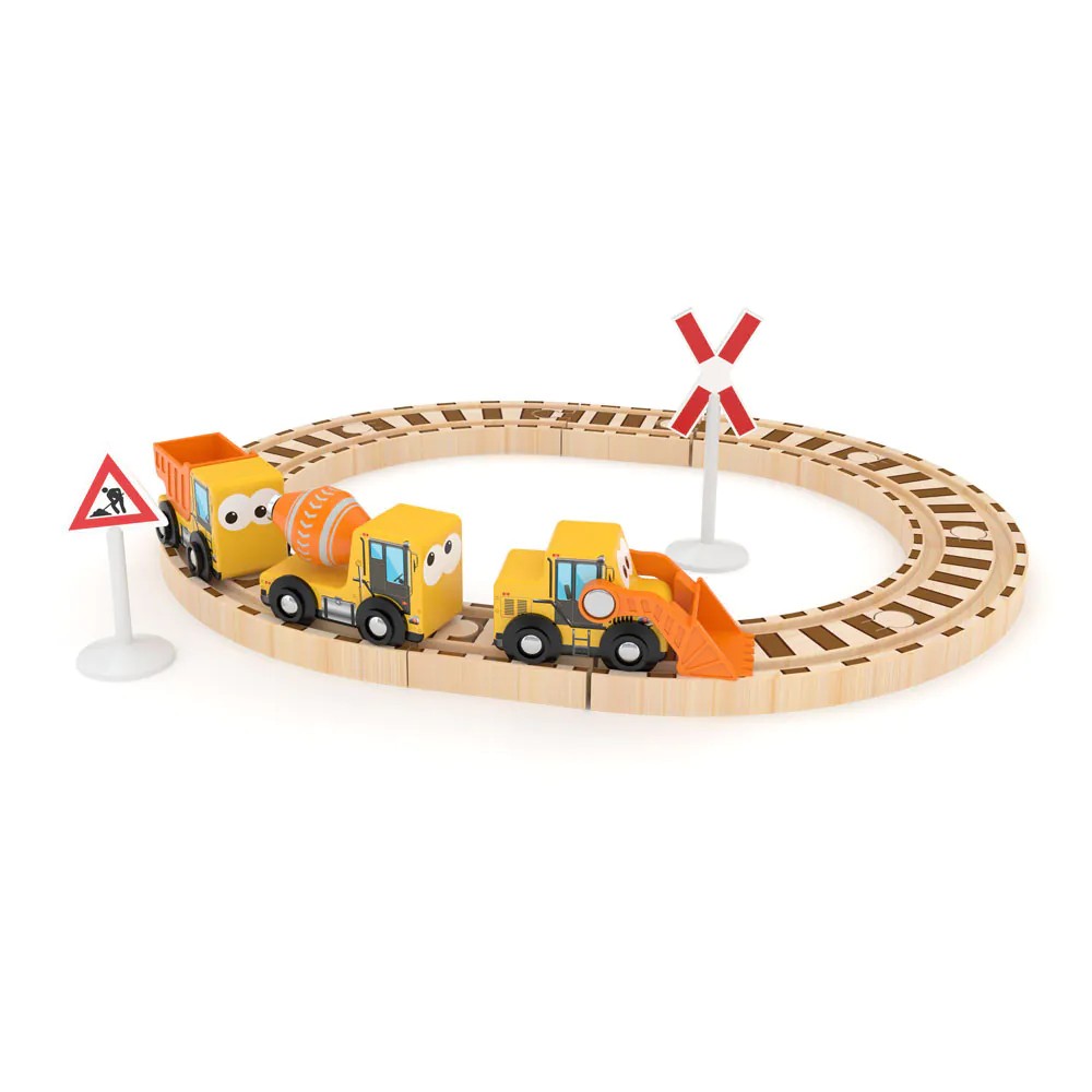 Set de joaca masini de constructie si cale ferata - poza 1
