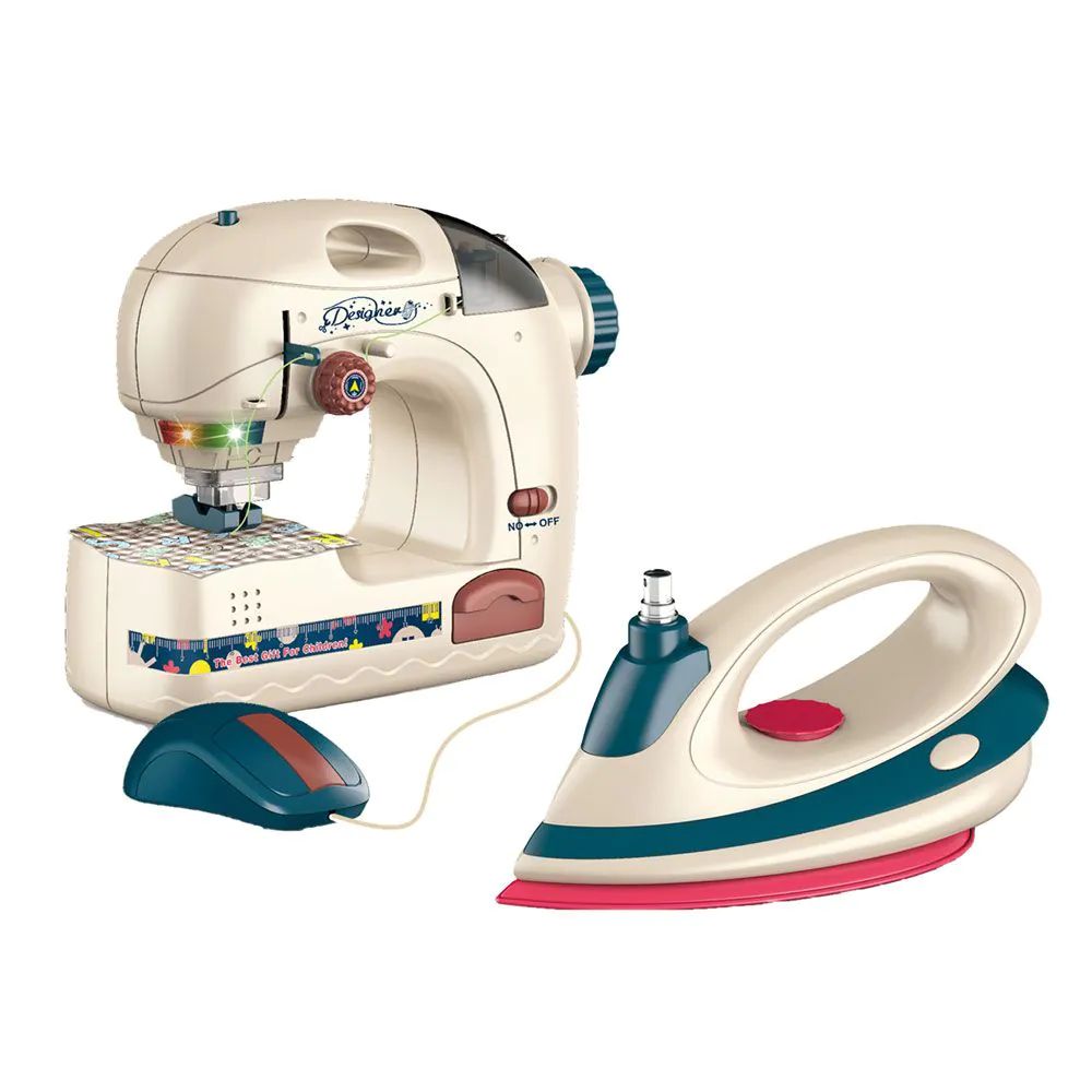 Set de joaca Mini Masina de Cusut cu Fier de Calcat - poza 1
