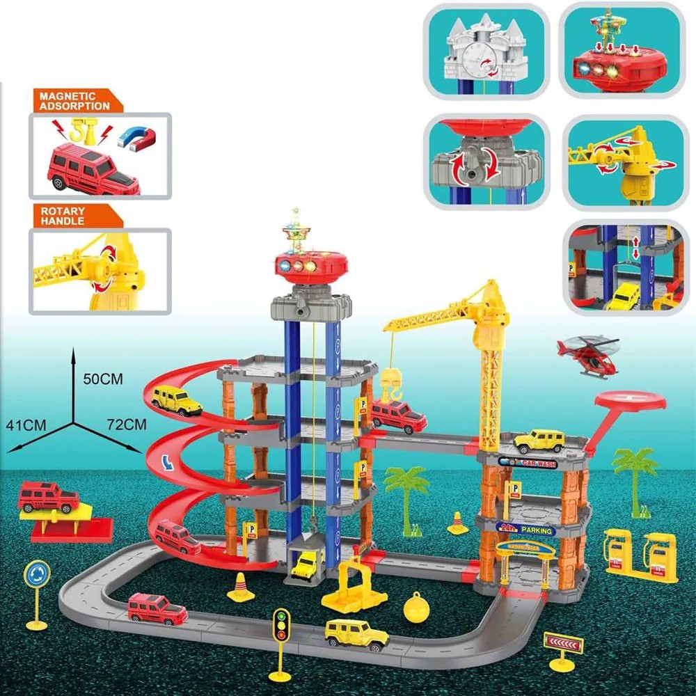 Set de joaca Parcare cu macara si heliport Parking Set - poza 2