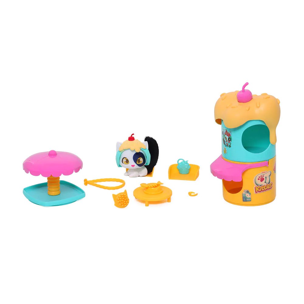 Set de joaca Pisicuta si Casuta Surpriza Kitty Paws QT Kitties 20 piese - poza 1