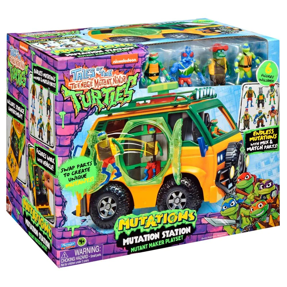 Set de Joaca Rulota Testoaselor Ninja cu 6 figurine Tales of the TMNT Mutation Station - poza 3