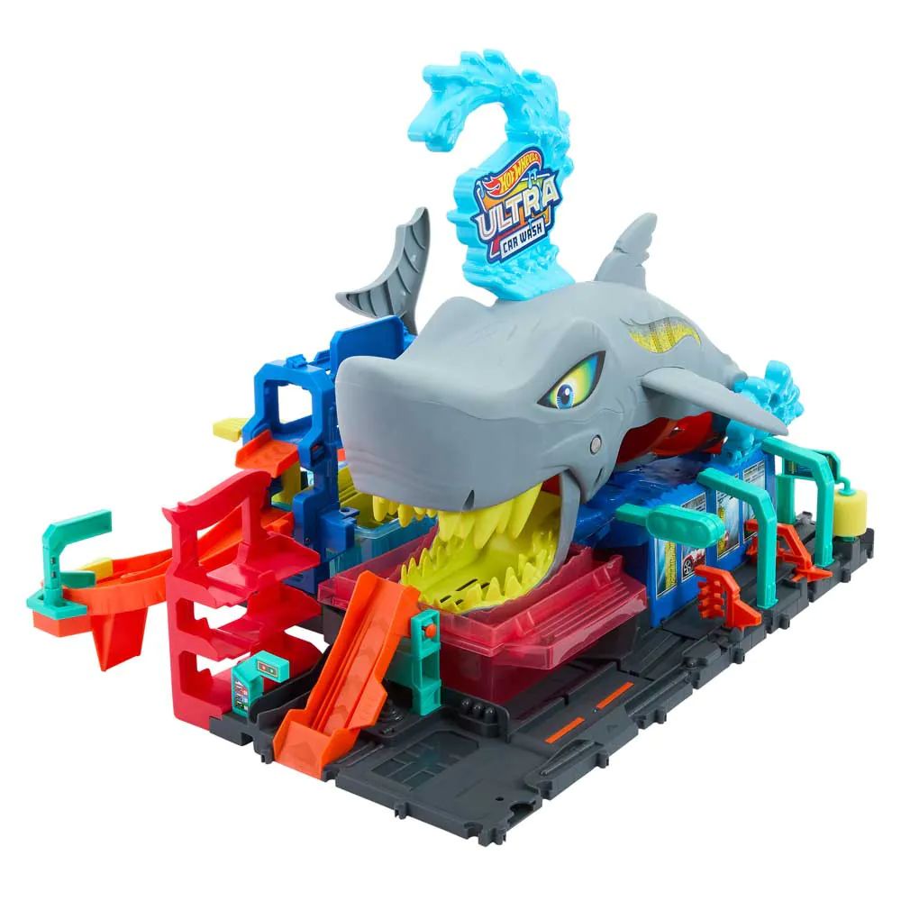 Set de joaca Spalatoria Hot Wheels Ultra Shark Color Reveal 91 cm - poza 4