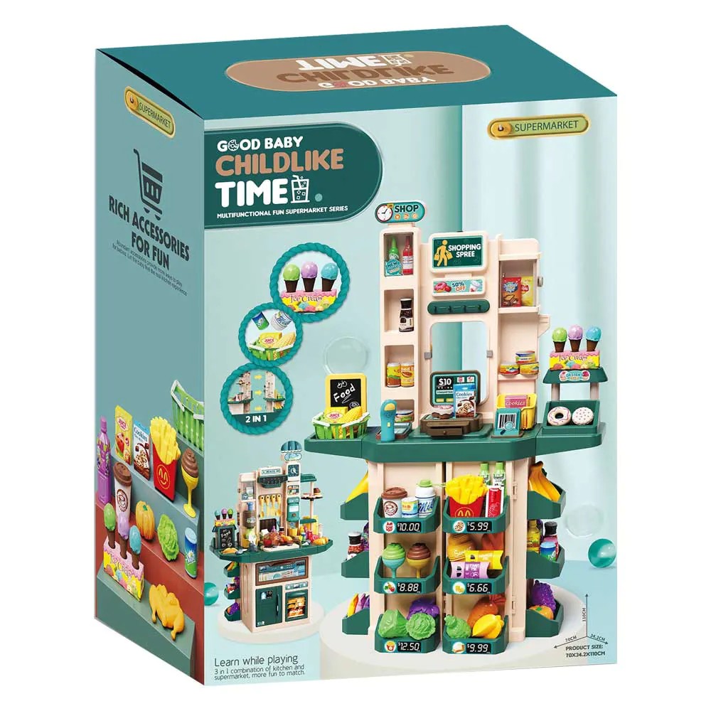 Set de joaca supermarket Childlike Time 71 piese - poza 2