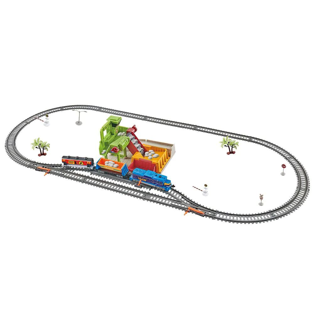 Set de joaca tren de marfa cu cariera 300 cm Power Train World