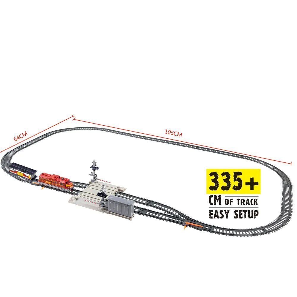 Set de joaca tren de marfa cu trecere la nivel Power Train World - poza 3