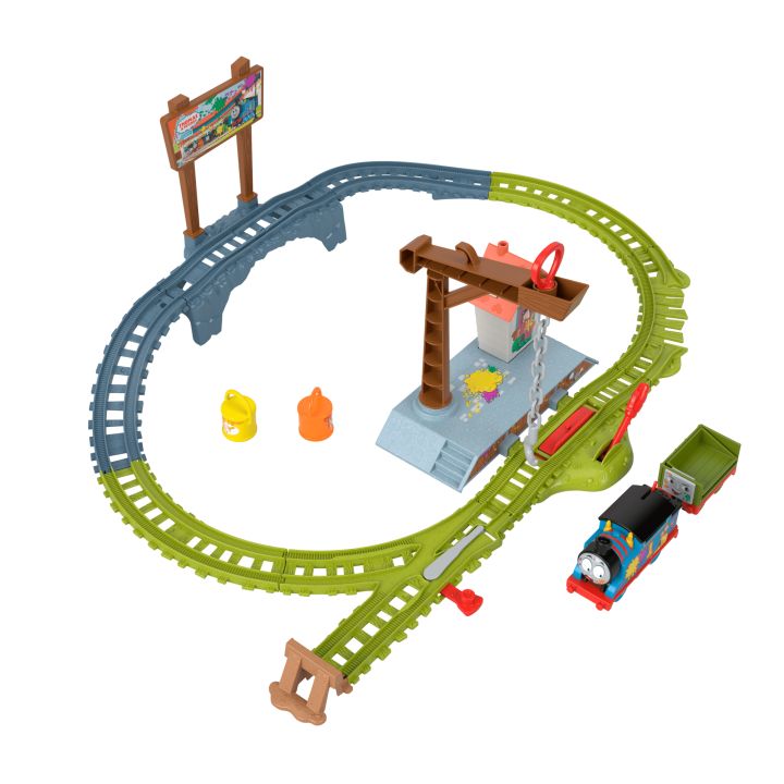 Set de joaca trenulet motorizat Fisher Price Thomas and Friends Paint Delivery - poza 1