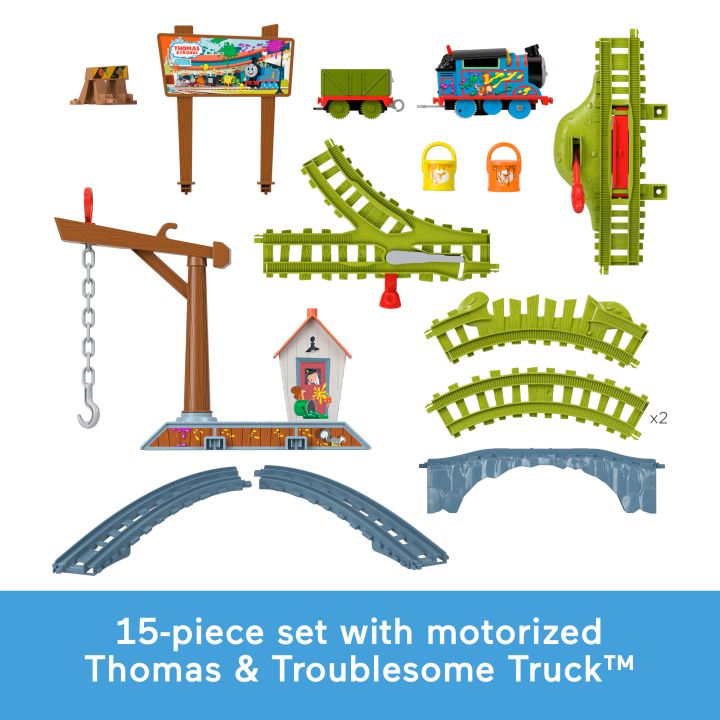 Set de joaca trenulet motorizat Fisher Price Thomas and Friends Paint Delivery - poza 5