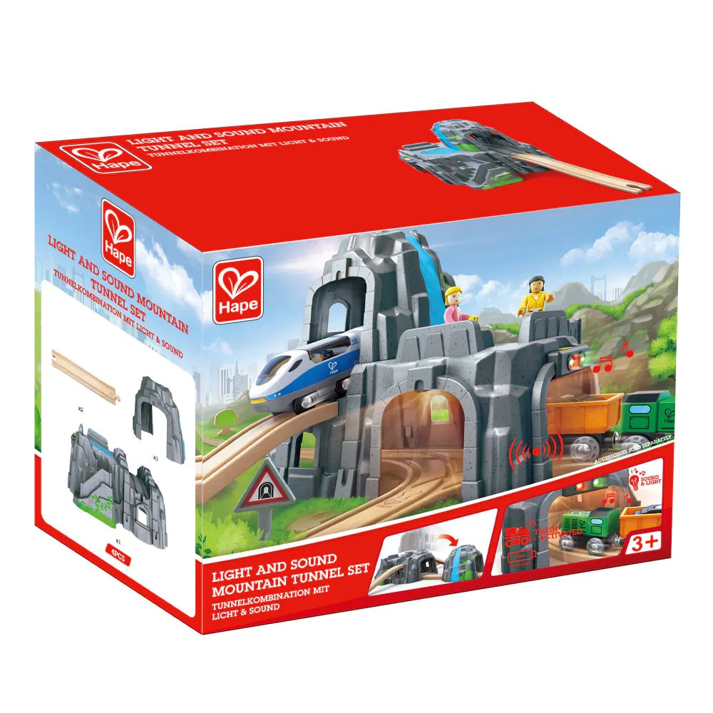 Set de joaca tunel montan cu sunete si lumini Hape Mountain Tunnel - poza 2