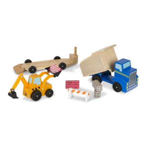 Set de joaca Utilaje de constructii din lemn MD2757 - poza 1
