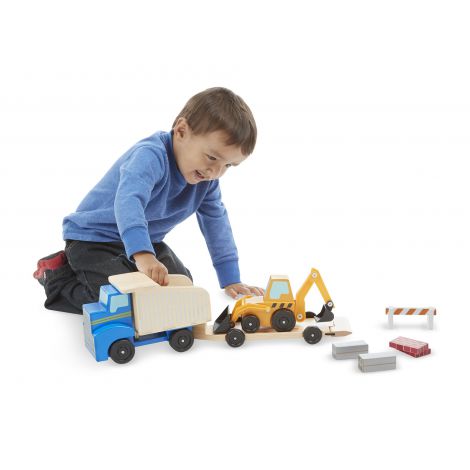 Set de joaca Utilaje de constructii din lemn MD2757 - poza 3