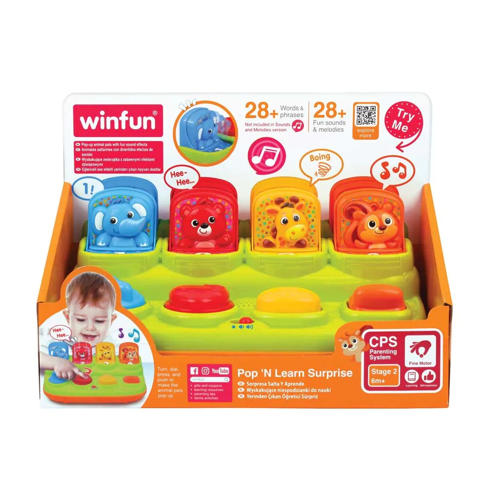 Set de joaca Winfun Pop-up Animale Pop N Learn 6 luni+ - poza 2