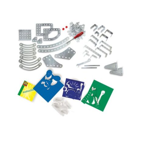 Set de jucarie pentru copii de construit dinozauri din metal - poza 2