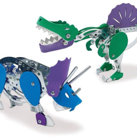 Set de jucarie pentru copii de construit dinozauri din metal - poza 4