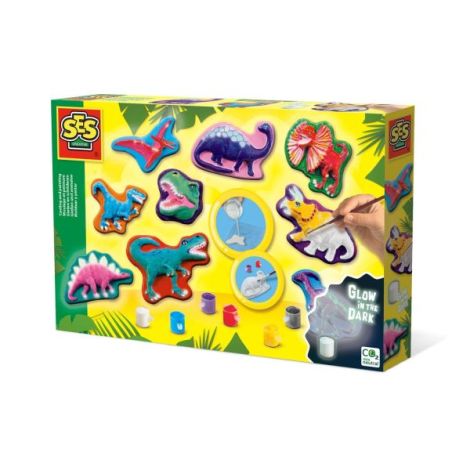 Set de lucru manual pentru copii cu dinozauri fosforescenti - poza 1