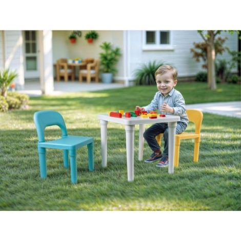 Set de masa cu scaune - pastel - poza 2