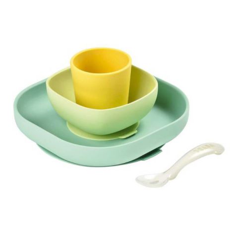 Set de masa silicon 4 piese galben - poza 1