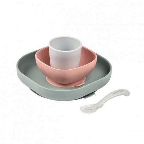 Set de masa silicon Beaba 4 piese Eucalyptus - poza 1