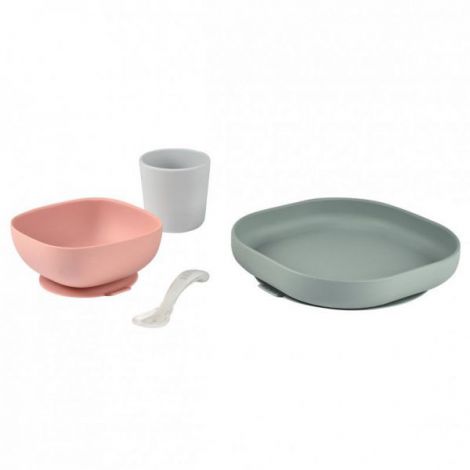 Set de masa silicon Beaba 4 piese Eucalyptus - poza 2