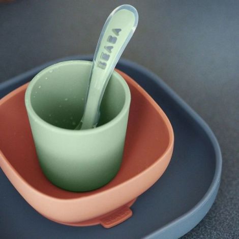 Set de masa silicon Beaba 4 piese Mineral - poza 3