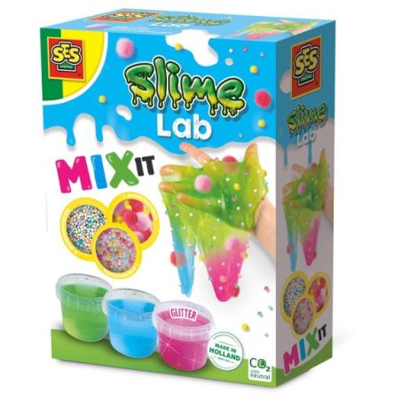 Set de mixat slime colorat cu margele si bile - poza 1