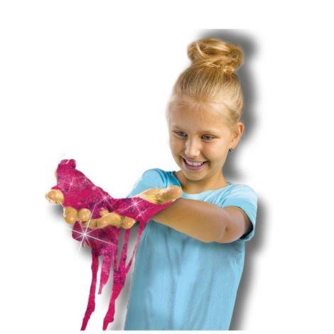 Set de mixat slime roz cu sclipici si margele - Unicorn - poza 3