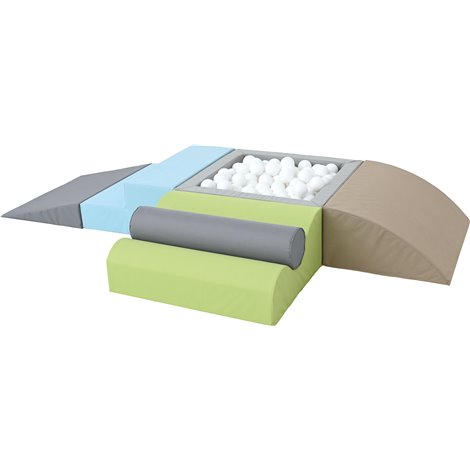 Set de motricitate White cu piscina cu bile patrata, cresa si gradinita - poza 1
