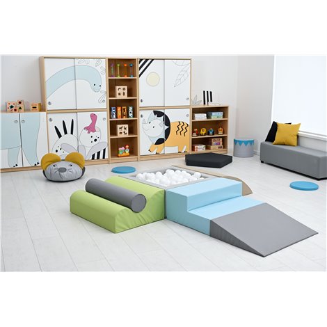 Set de motricitate White cu piscina cu bile patrata, cresa si gradinita - poza 4