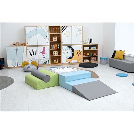 Set de motricitate White cu piscina cu bile patrata, cresa si gradinita - poza 5
