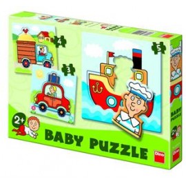 Set de puzzle-uri – vehicule (3-5 piese) - poza 1