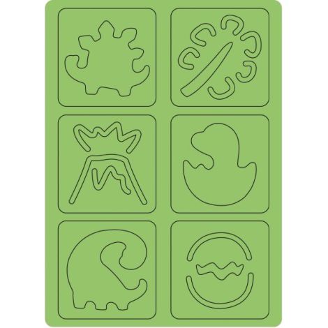 Set de razuit cu sabloane -Dinozauri - poza 5