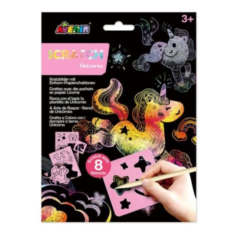 Set de razuit cu sabloane - Unicorni - poza 1