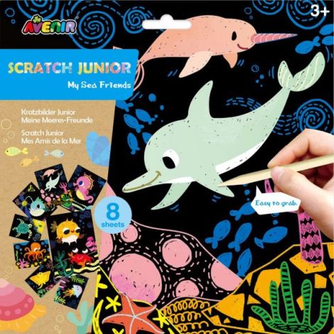 Set de razuit Scratch Junior - Prietenii mei marini - poza 1