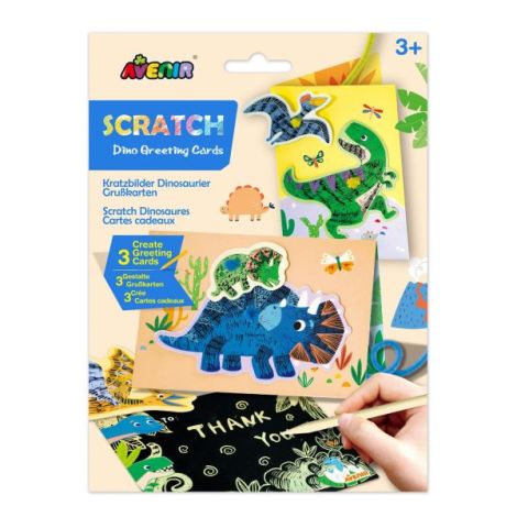 Set de razuit si realizat Felicitari - Dinozauri - poza 1