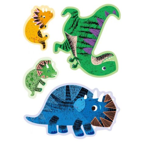 Set de razuit si realizat Felicitari - Dinozauri - poza 4