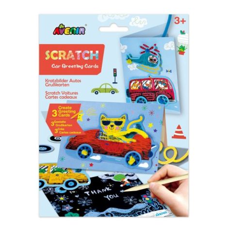 Set de razuit si realizat Felicitari - Masini - poza 1