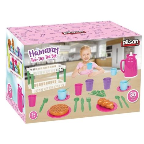 Set de servit ceaiul Pilsan Hamarat Two-Tier Tea pink - poza 5