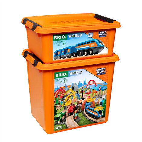 Set deluxe trenulet inteligent, cu lumini si sunete electronice BRIO, 3+ ani - poza 1