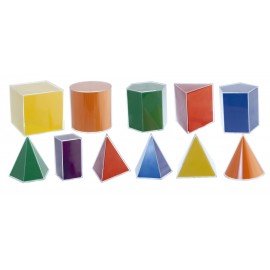 Set didactic de 11 corpuri geometrice Volum si Poliedru - Miniland - poza 1