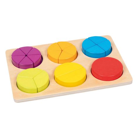 Set didactic din lemn cu 21 piese Invatam fractiile, 20*30 cm - poza 2