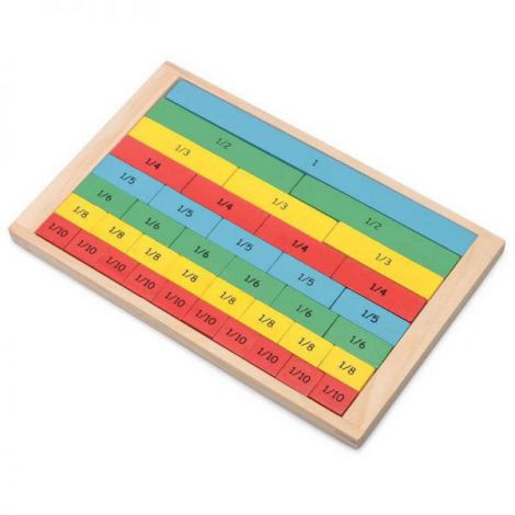 Set din lemn - fractii colorate - poza 2