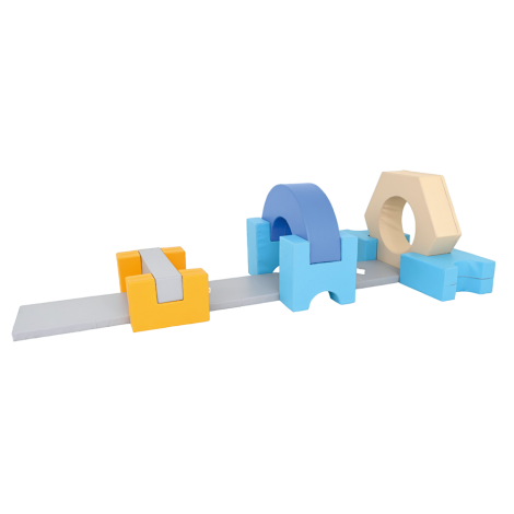 Set din spuma pentru gimnastica Cursa cu obstacole 2, gradinita si scoala - poza 1