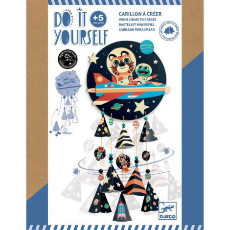 Set DIY Djeco, Mobil fluorescent, cu clopotei- Stele - poza 1