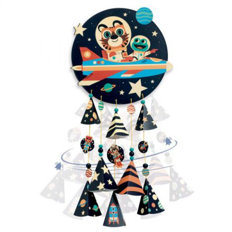 Set DIY Djeco, Mobil fluorescent, cu clopotei- Stele - poza 2
