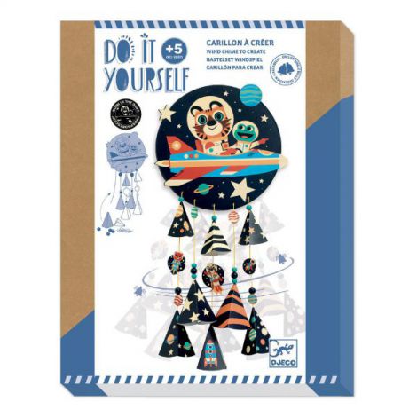 Set DIY Djeco, Mobil fluorescent, cu clopotei- Stele - poza 4
