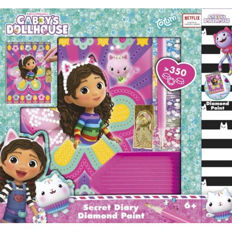 Set DIY Jurnalul meu cu diamante, Gabby s Dollhouse, Totum - poza 2