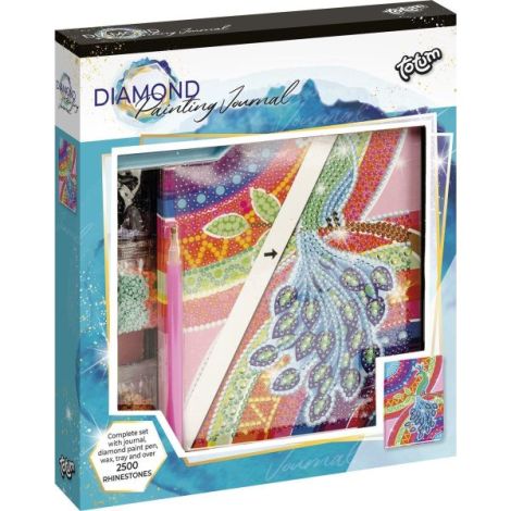 Set DIY Jurnalul meu cu paun si diamante - poza 1