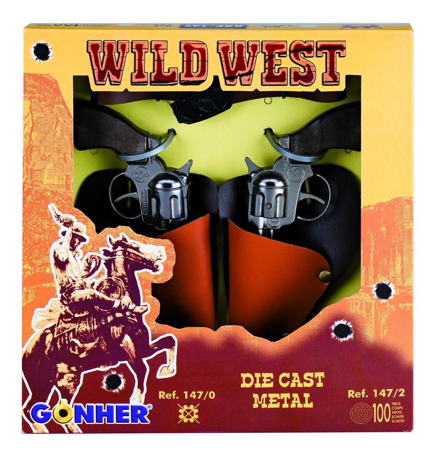 Set doua mini revolvere Gonher Wild West - poza 2