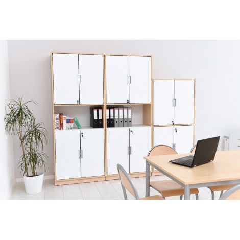 Set dulap Expo, corpuri cu incuietori si raft deschis, artar - poza 3
