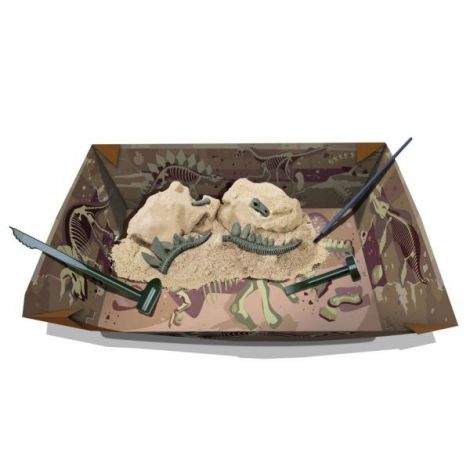 Set educativ Sapa si descopera Dinozauri - Stegosaurus - poza 3