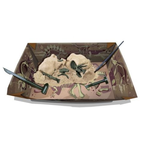 Set educativ Sapa si descopera Dinozauri - Triceratops - poza 3